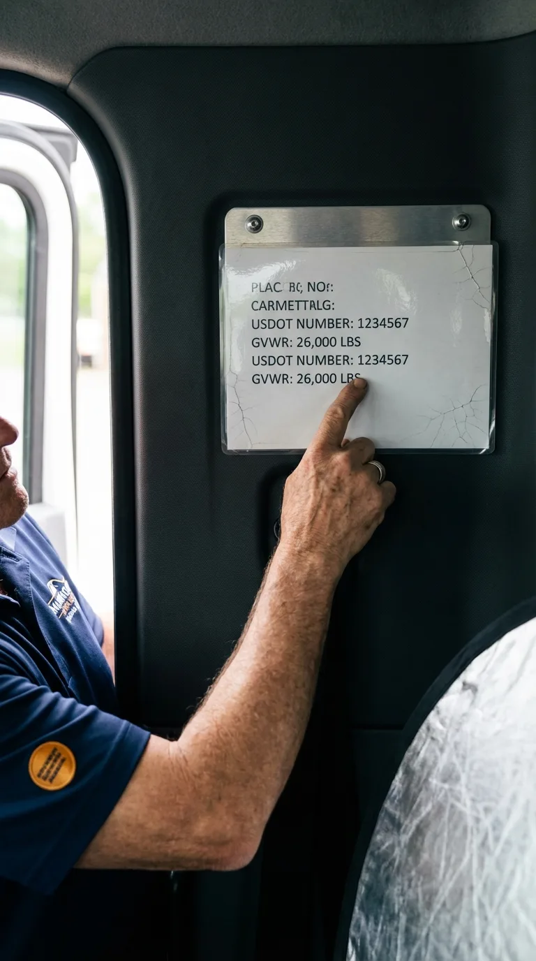 USDOT licensing placard verification in Millersville